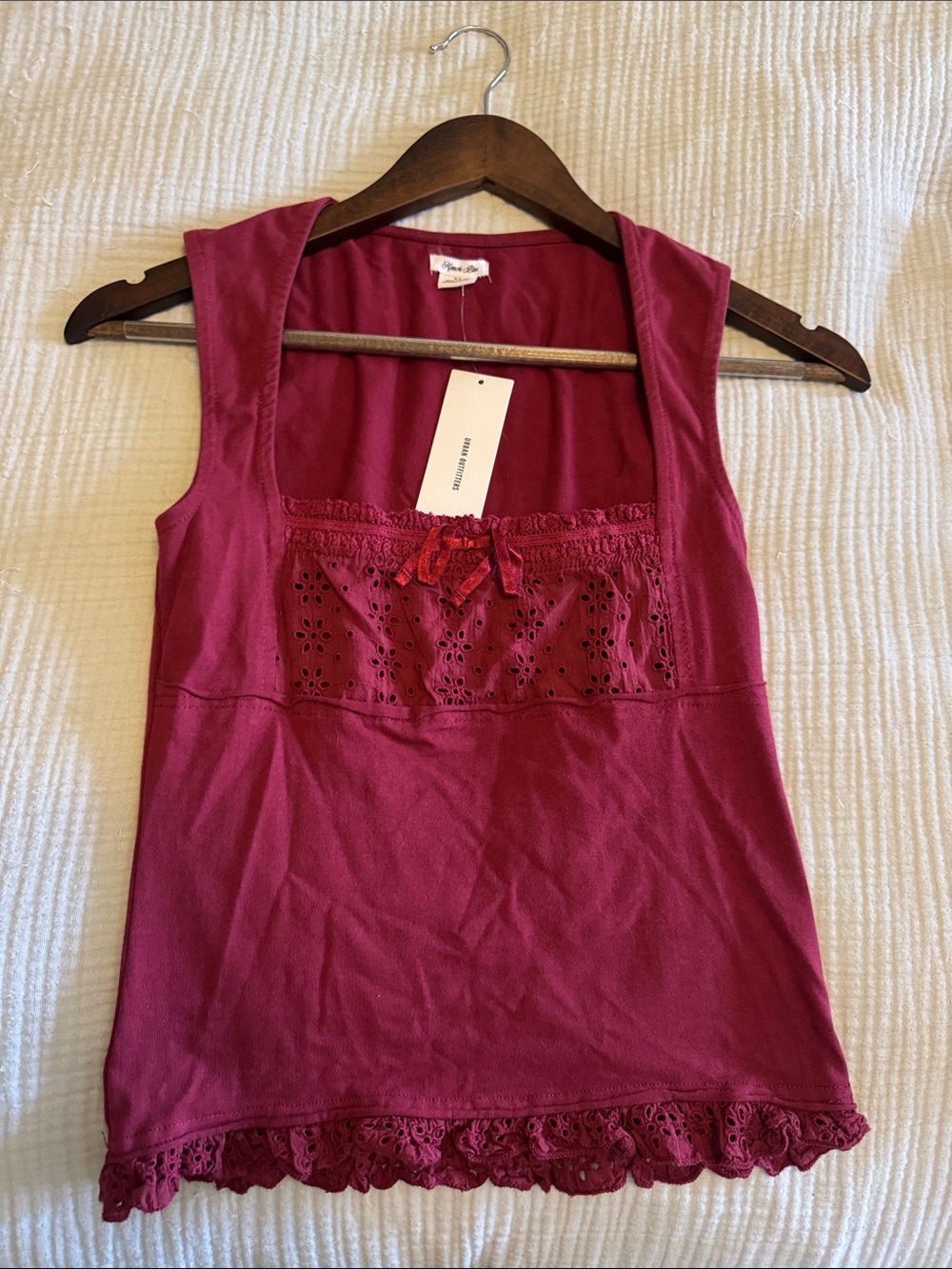 Urban Outfitters Lace-Trim Tank Top